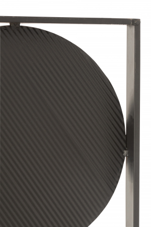 Decoratiune de perete Rounds, Metal/Fier, Negru/Auriu, 101.5x3x76 cm [3]