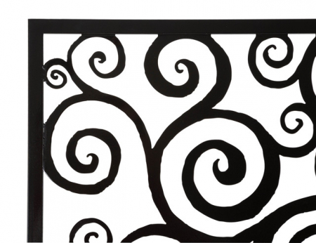 Decoratiune de perete Three Plus, Fier, Negru, 100x100x1 cm [7]