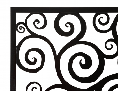 Decoratiune de perete Three Plus, Fier, Negru, 100x100x1 cm [3]