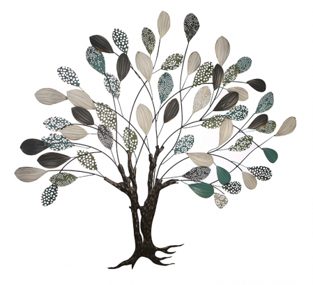 Decoratiune de perete Tree, metal, multicolor, 2x115x100 cm [1]