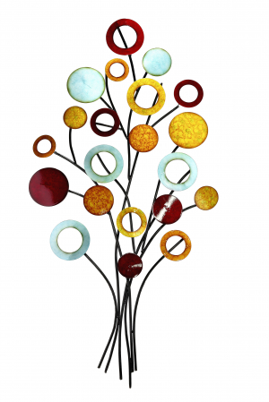 Decoratiune de perete TREE OF LIFE, metal, 51x97x4 cm [1]