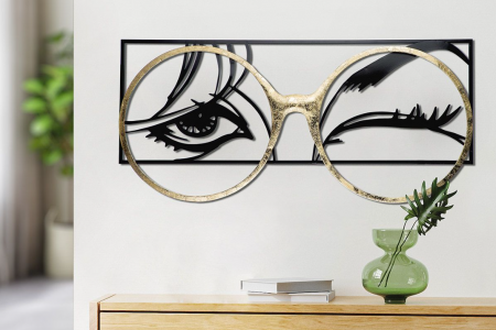 SALE % - Decoratiune de perete Twinkle, metal, 90x42,5 cm