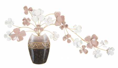 Decoratiune de perete Vase New, Fier, Multicolor, 46x87.5x6 cm [4]
