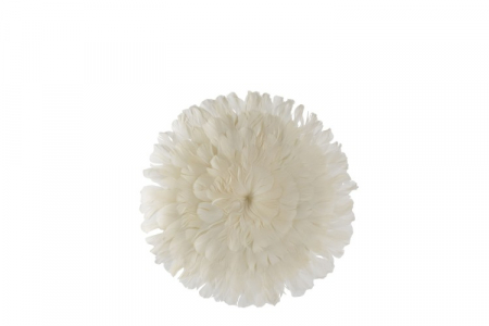 SALE % - Decoratiune din pene, Pene, Bej, 39x2x39 cm