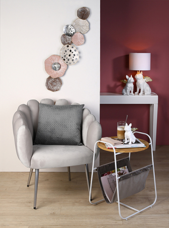 Decoratiune Flying Bulli rasina, alb/auriu, 25x14x20 cm [5]