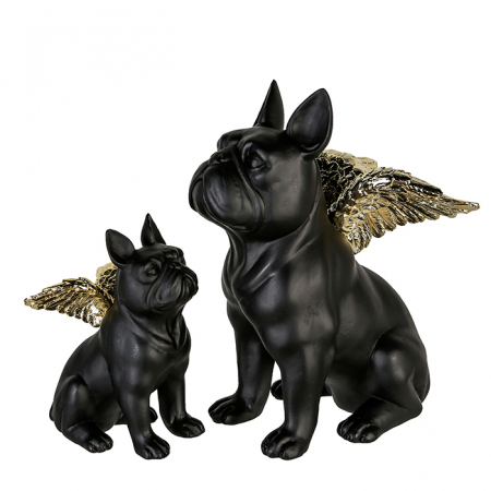Decoratiune Flying Bulli rasina, negru/auriu, 16x9x12 cm [1]