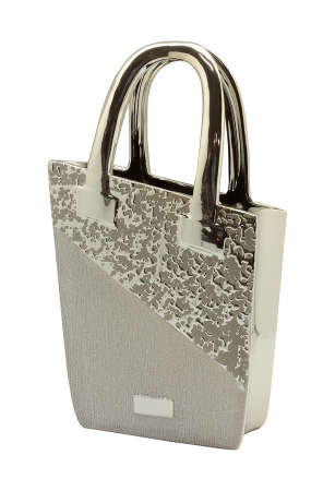 Vaza Grace, ceramica, argintiu, 20x10x35 cm [1]