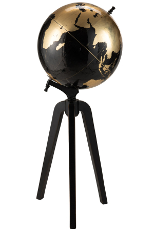 Accesorii - Decoratiune Glob, Lemn, Negru, 39x39x99 cm