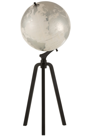 Accesorii - Decoratiune Glob, Piatra, Alb, 38x38x101.5 cm