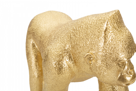 Decoratiune Gorrilla, Rasina, Auriu, 21.8x29.7x11.5 cm [1]