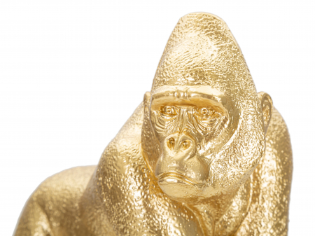 Decoratiune Gorrilla, Rasina, Auriu, 22.8x24.3x13.9 cm [2]