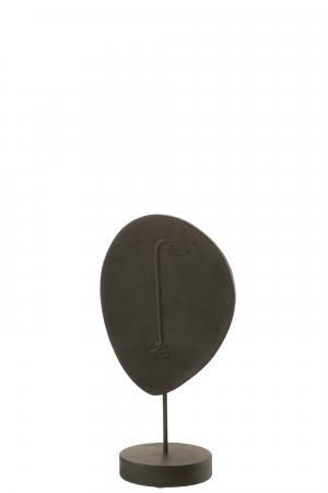 Decoratiune Head Flat On Stand, Rasina, Negru, 17.5x12x34.5 cm [1]