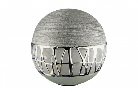Accesorii - Decoratiune Lagos, Ceramica, Argintiu, 10.5 cm