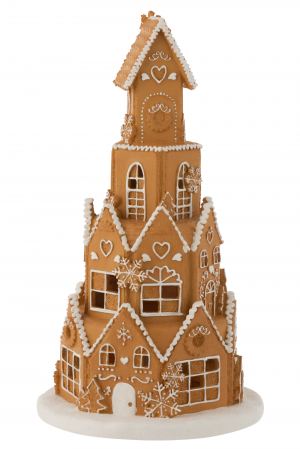 Accesorii - Decoratiune LED, Compozit, Maro, 26.5x26.5x47 cm