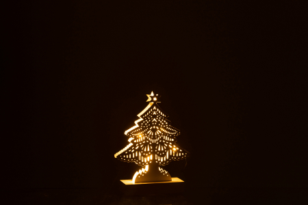 Decoratiune LED, Lemn, Alb , 15x4x23 cm [2]