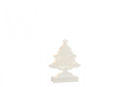 Decoratiune LED, Lemn, Alb , 15x4x23 cm [1]