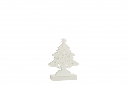 Accesorii - Decoratiune LED, Lemn, Alb , 15x4x23 cm