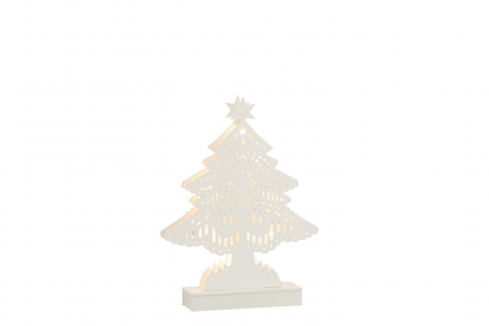 Decoratiune LED, Lemn, Alb , 19x5x28 cm [1]