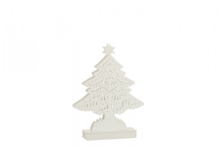 Accesorii - Decoratiune LED, Lemn, Alb , 19x5x28 cm