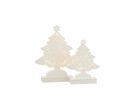 Decoratiune LED, Lemn, Alb , 19x5x28 cm [4]