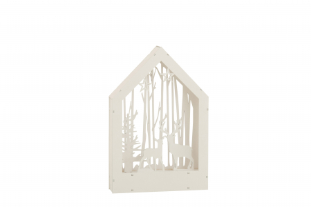 Accesorii - Decoratiune LED, Lemn, Alb , 24x5x36 cm
