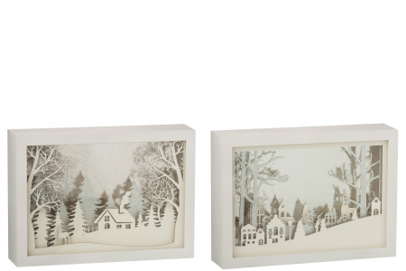 Decoratiune LED, Plastic , Argintiu, 30x6.7x21.5 cm [1]