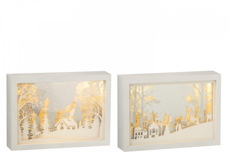 Accesorii - Decoratiune LED, Plastic , Argintiu, 30x6.7x21.5 cm