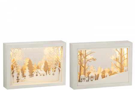 Accesorii - Decoratiune LED, Plastic, Auriu, 30x6.7x21.5 cm