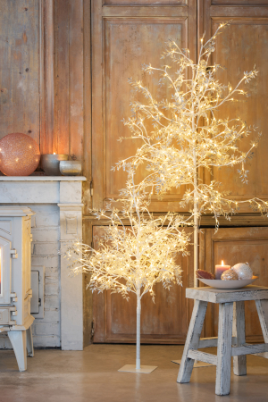 Accesorii - Decoratiune LED, Sticla, Alb, 60x60x100 cm