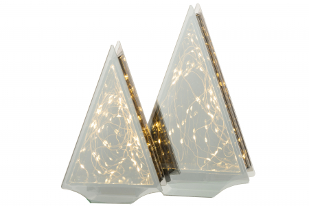 Decoratiune LED, Sticla, Auriu, 18.5x6x30 cm [3]