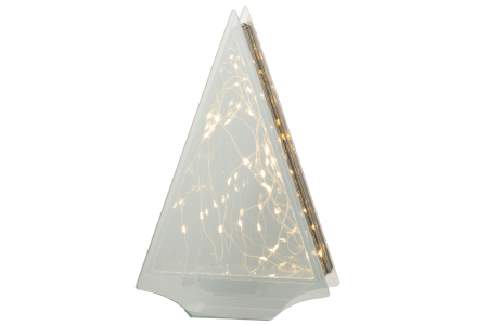 Accesorii - Decoratiune LED, Sticla, Auriu, 18.5x6x30 cm