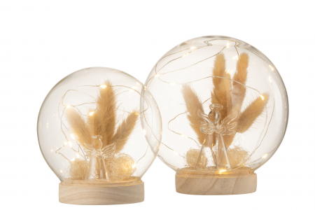 Decoratiune LED, Sticla, Natural, 15x15x16 cm [4]