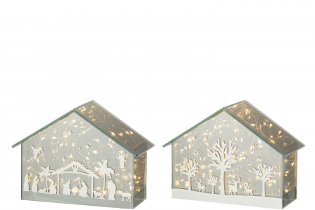 SALE % - Decoratiune LED, Sticla, Transparent, 22x10x17 cm