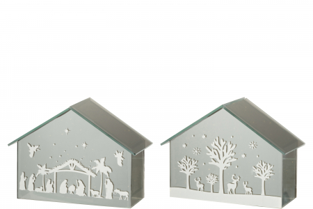 Decoratiune LED, Sticla, Transparent, 22x10x17 cm [1]