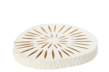 SALE % - Decoratiune, Lemn, Alb , 35x35x4