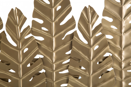 Decoratiune Long Leaf, Fier/MDF, Auriu, 57,5x47x10 cm [3]