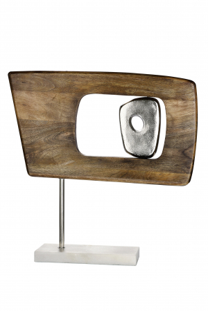 Decoratiune MARCIRE, aluminiu/mango 48x48x10 cm [1]