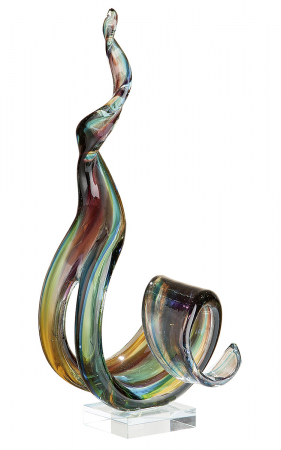 Decoratiune Marea, sticla, multicolor, 18x42x18 cm [1]