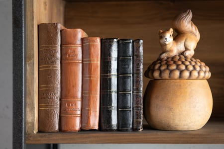 Decoratiuni - Decoratiune Carti, Material sintetic, Maro, 11.5x8.5x17.5