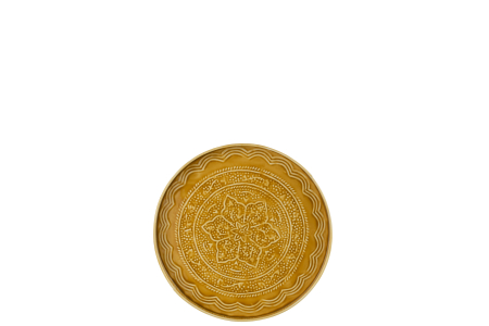 Decoratiune, Metal , Galben, 35x35x3 [1]
