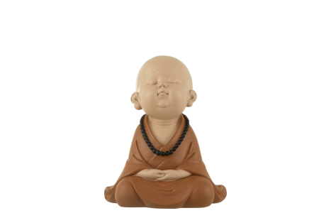 Oriental - Decoratiune MONK, Compozit, Maro, 20x14x23 cm