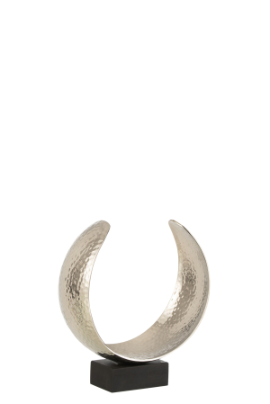 Accesorii - Decoratiune Moon Luna, Aluminiu, Argintiu, 25.5x10x26