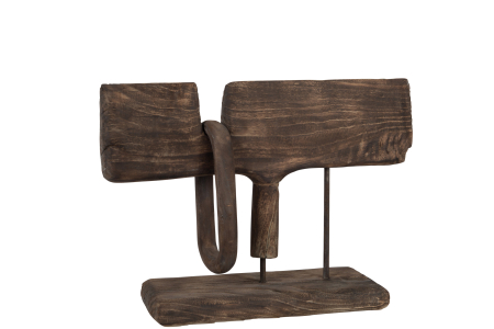 Accesorii - Decoratiune On Foot, Lemn, Maro, 58x16x38 cm