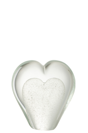 Accesorii - Decoratiune paperweight, Sticla, Alb, 10.5x5x11.5
