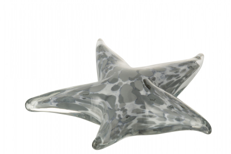 Accesorii - Decoratiune paperweight, Sticla, Gri, 15x15x4.5 cm