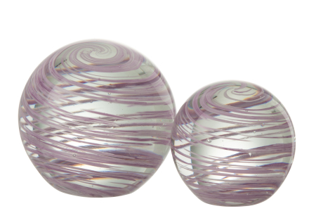 Decoratiune paperweight, Sticla, Mov, 10x10x10 [1]