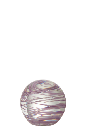 SALE % - Decoratiune paperweight, Sticla, Mov, 8x8x8