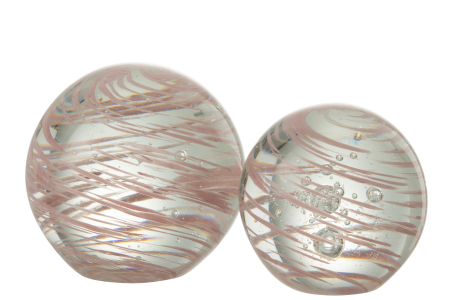 Decoratiune paperweight, Sticla, Roz, 10x10x10 [1]