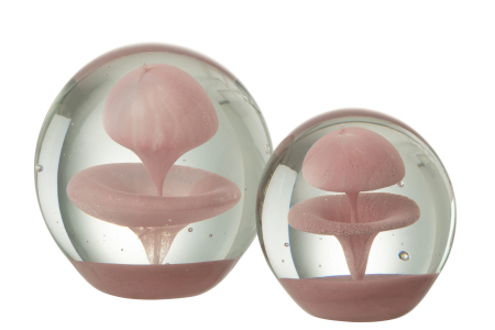 Decoratiune paperweight, Sticla, Roz, 10x10x10 [1]