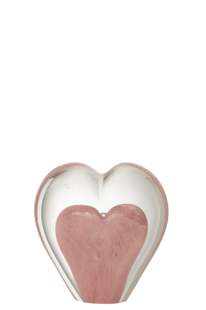 Arta sticlei - Decoratiune paperweight, Sticla, Roz, 9.5x4.5x10